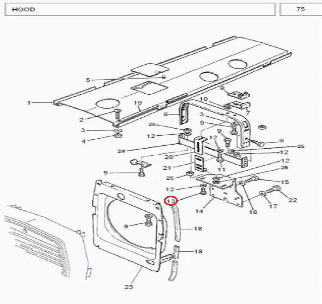 Diagram reference for Millat Massey Ferguson Tractor Spare Part 1 SCREW 1630511163051 - Massey Ferguson tractor spare part