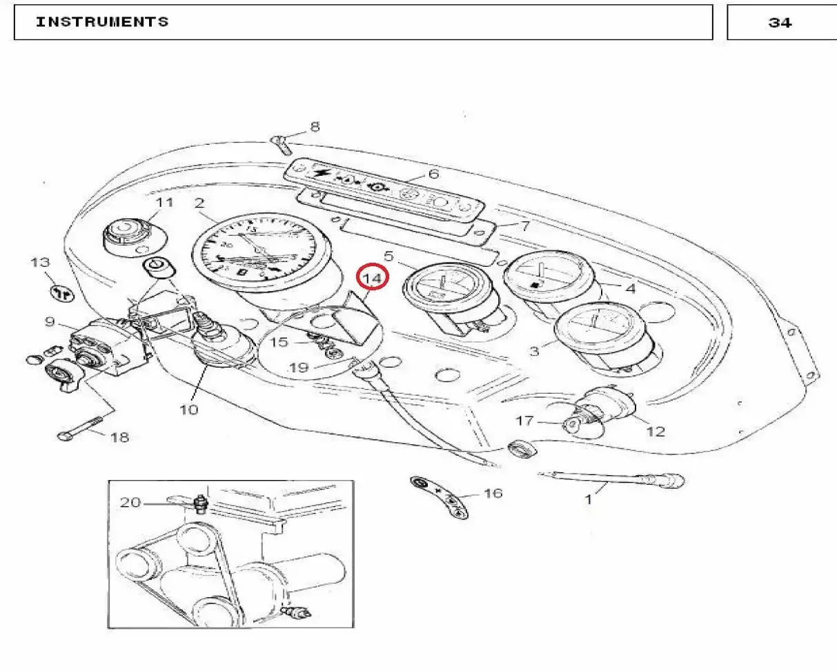 Diagram reference for Millat Massey Ferguson Tractor Spare Part CLAMPCHOKE CABLE 29031129031 S 1 - Massey Ferguson tractor spare part