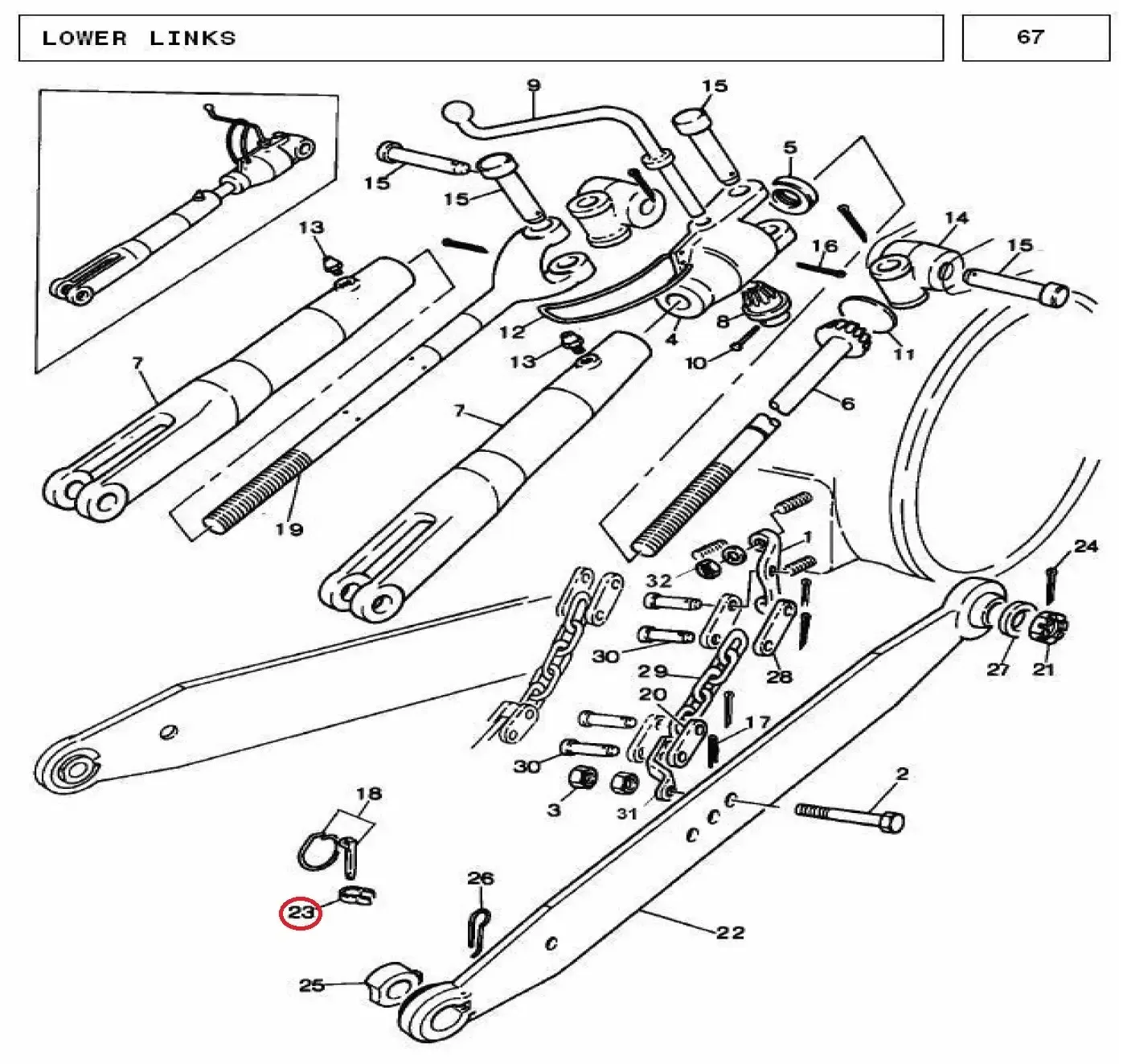 Diagram reference for Millat Massey Ferguson Tractor Spare Part CLIP 25036125036 - Massey Ferguson tractor spare part