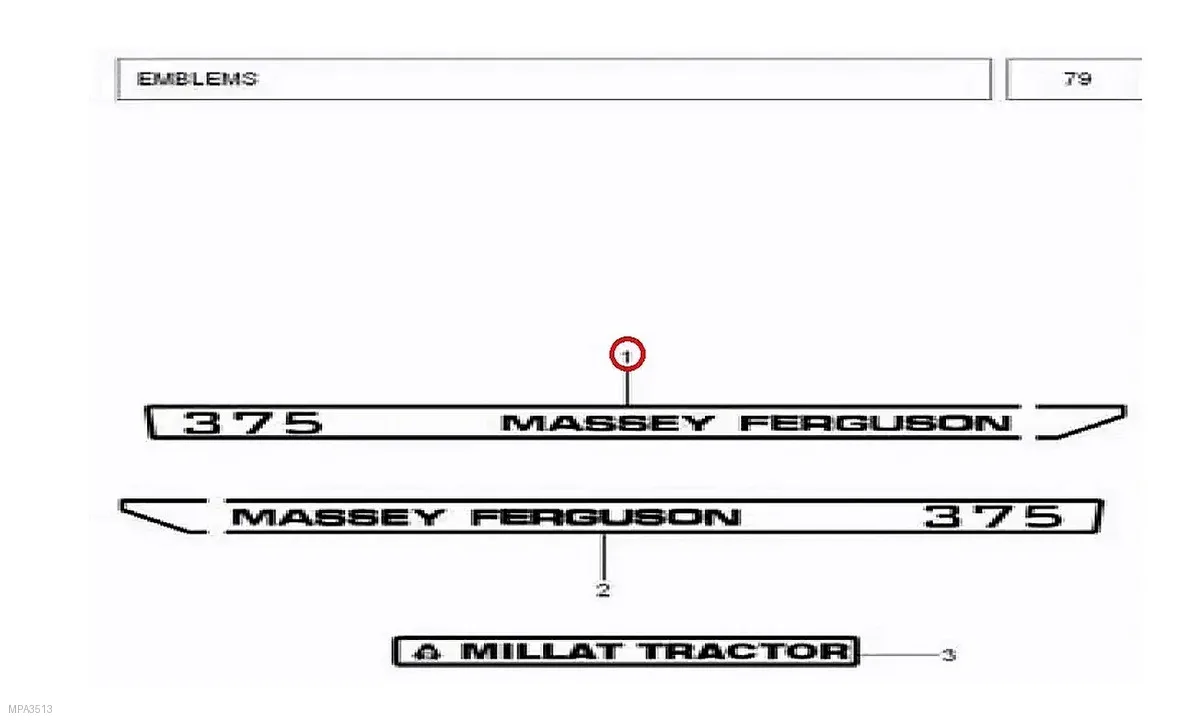 Millat Massey Ferguson Tractor Spare Part 5 EMBLEMHOODLH 37548600513595629 L - Massey Ferguson tractor spare part