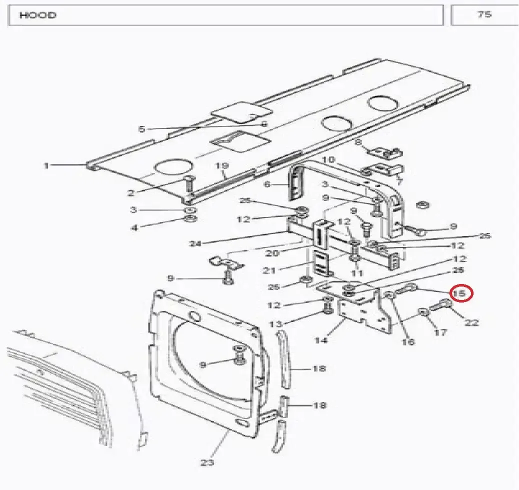Diagram reference for Millat Massey Ferguson Tractor Spare Part 0 SCREW 51624 X 782332301233230 - Massey Ferguson tractor spare part