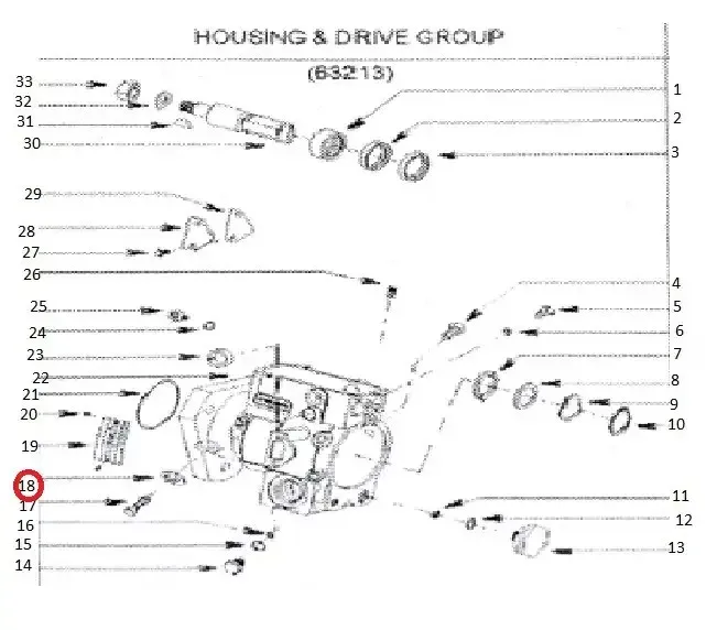 Diagram reference for Millat Massey Ferguson Tractor Spare Part LOCK SCREW 18364118364118364 - Massey Ferguson tractor spare part
