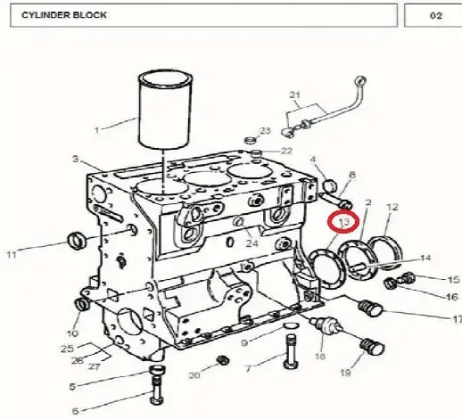 Diagram reference for Millat Massey Ferguson Tractor Spare Part JOINT 180461490685 - Massey Ferguson tractor spare part