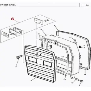 Millat Massey Ferguson Tractor Spare Part EMBLEMFRONT 2314213701634 - Massey Ferguson tractor spare part