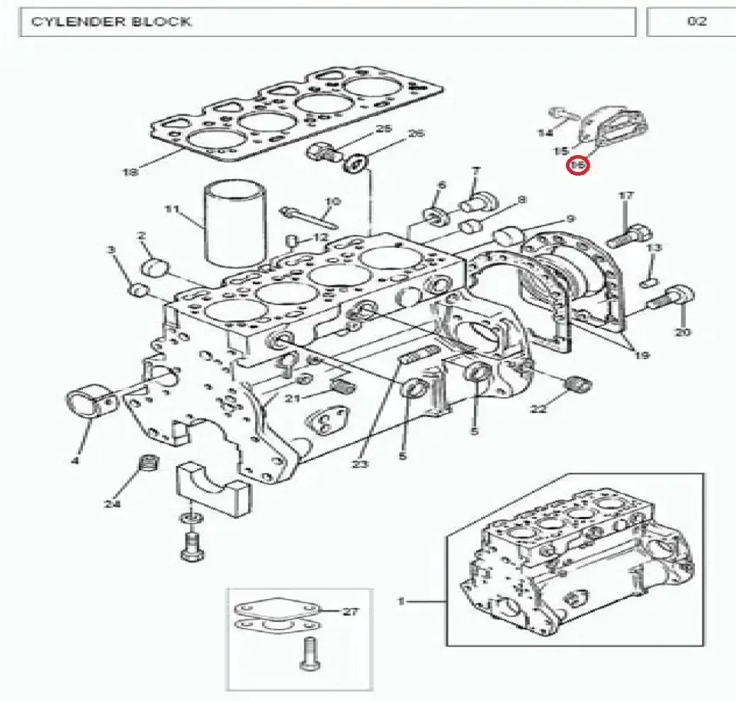 Diagram reference for Millat Massey Ferguson Tractor Spare Part 8 JOINT 1831181183118 - Massey Ferguson tractor spare part