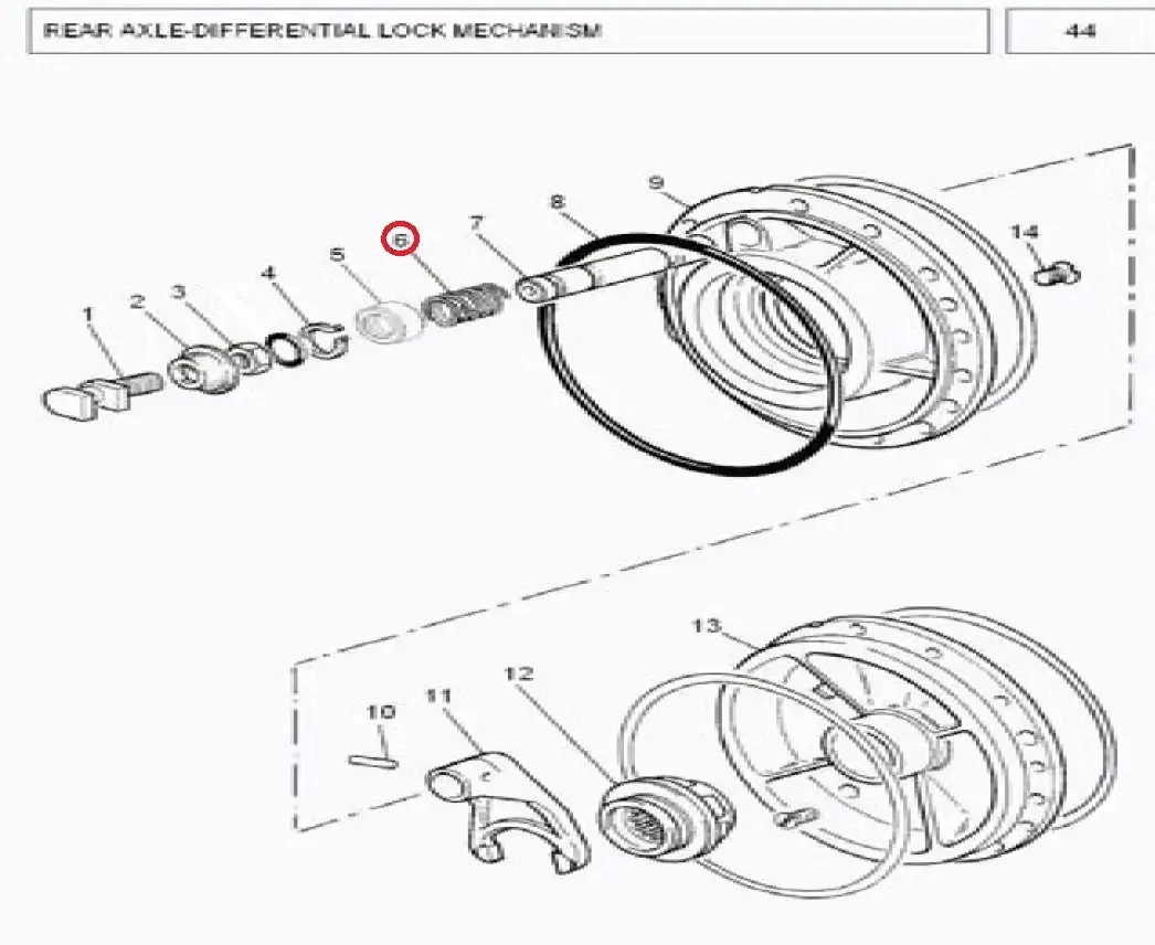 Diagram reference for Millat Massey Ferguson Tractor Spare Part 4 SP RING 7330641733064 - Massey Ferguson tractor spare part