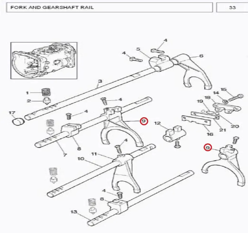 Diagram reference for Millat Massey Ferguson Tractor Spare Part 2 FORKSHIFT 1 ST GEAR 38512326211693827 - Massey Ferguson tractor spare part