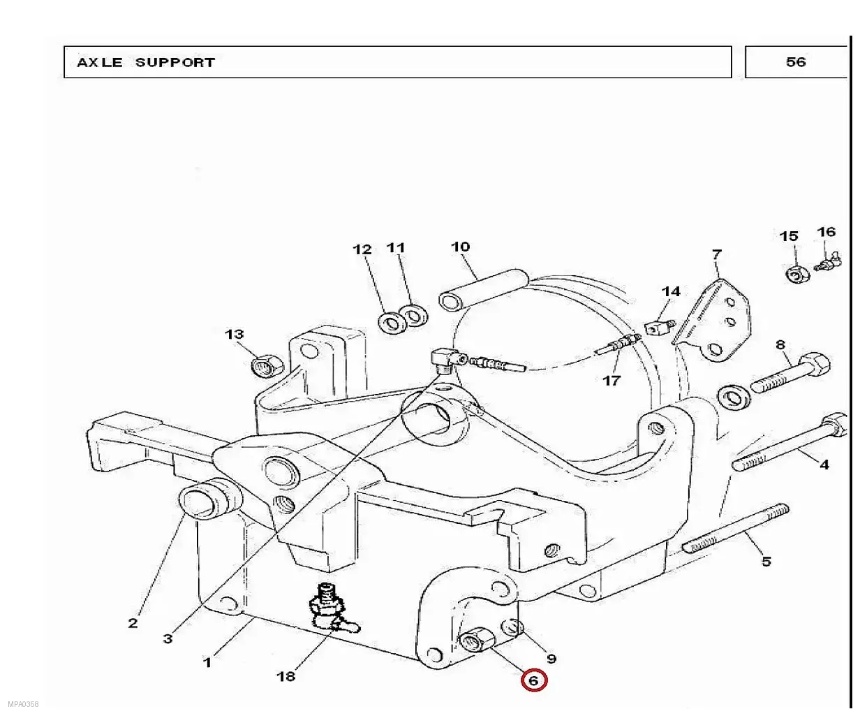 Millat Massey Ferguson Tractor Spare Part 71 NUT M 163019871 FRONT SUPPORT 24014009114009 - Massey Ferguson tractor spare...