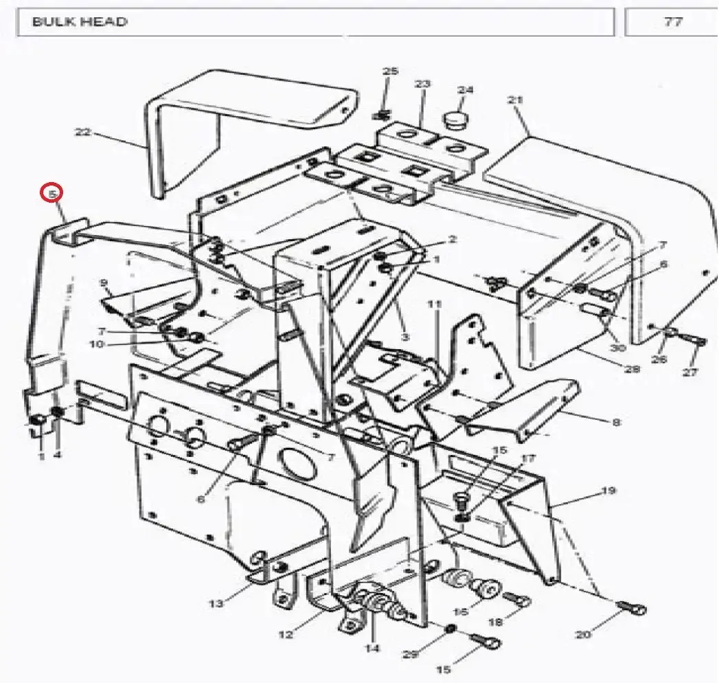 Diagram reference for Millat Massey Ferguson Tractor Spare Part 0 PANEL 16315013596112 - Massey Ferguson tractor spare part