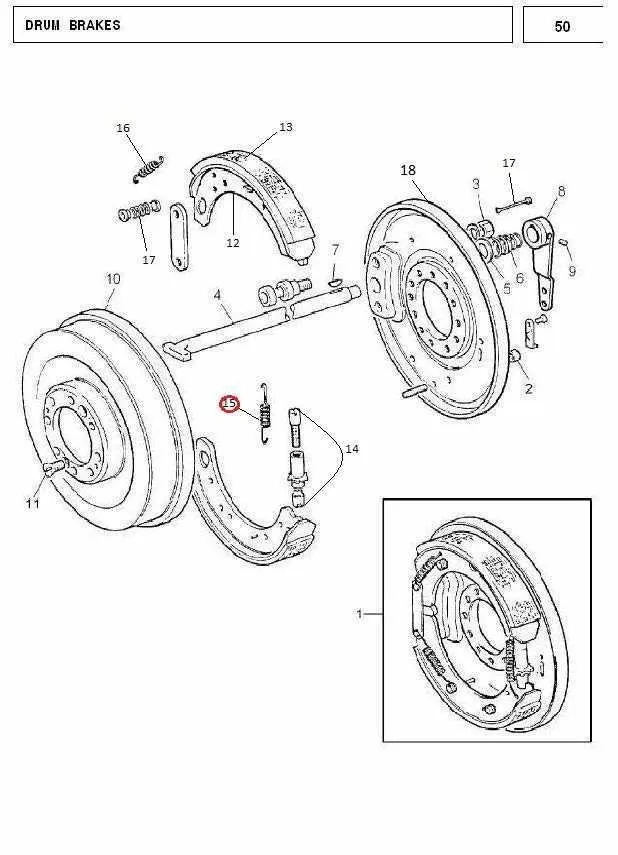 Diagram reference for Millat Massey Ferguson Tractor Spare Part SP RING BRAKESHOELARGE 1030711850217 L - Massey Ferguson tractor spare part