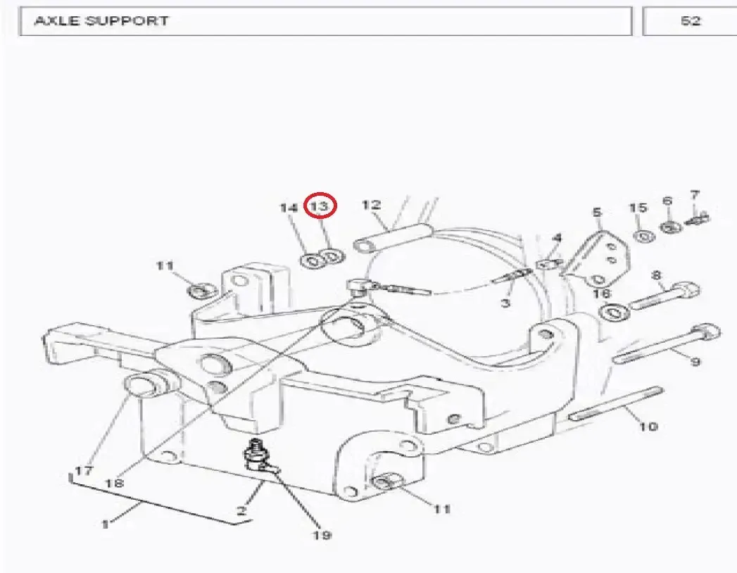 Diagram reference for Millat Massey Ferguson Tractor Spare Part SHIM 14091114091 - Massey Ferguson tractor spare part