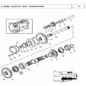 Millat Massey Ferguson Tractor Spare Part PIN ION 28 T 120241964916 - Massey Ferguson tractor spare part