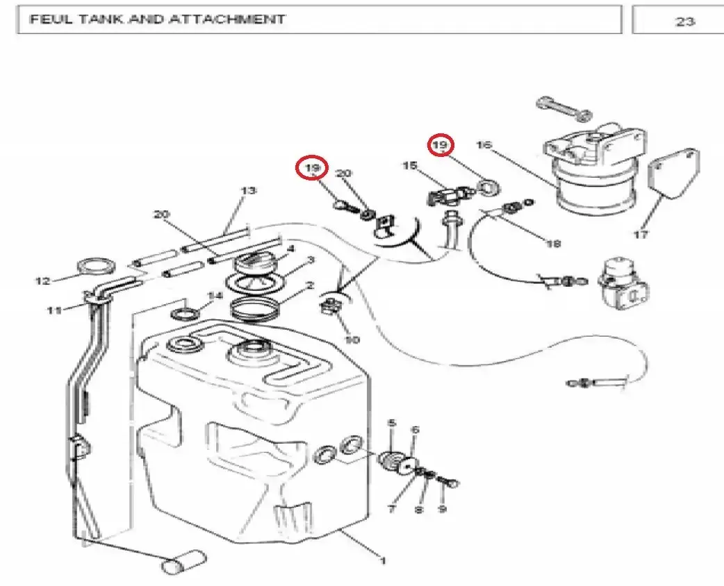 Diagram reference for Millat Massey Ferguson Tractor Spare Part 9 PARKERTHREAD SEAL 19304916249348 - Massey Ferguson tractor spare part