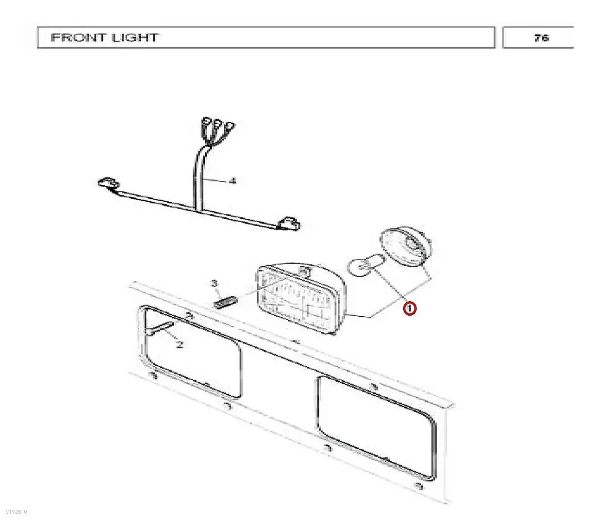 Millat Massey Ferguson Tractor Spare Part 6 LAMPHEAD MF 240 2603503853532063505011693943 - Massey Ferguson tractor spare part