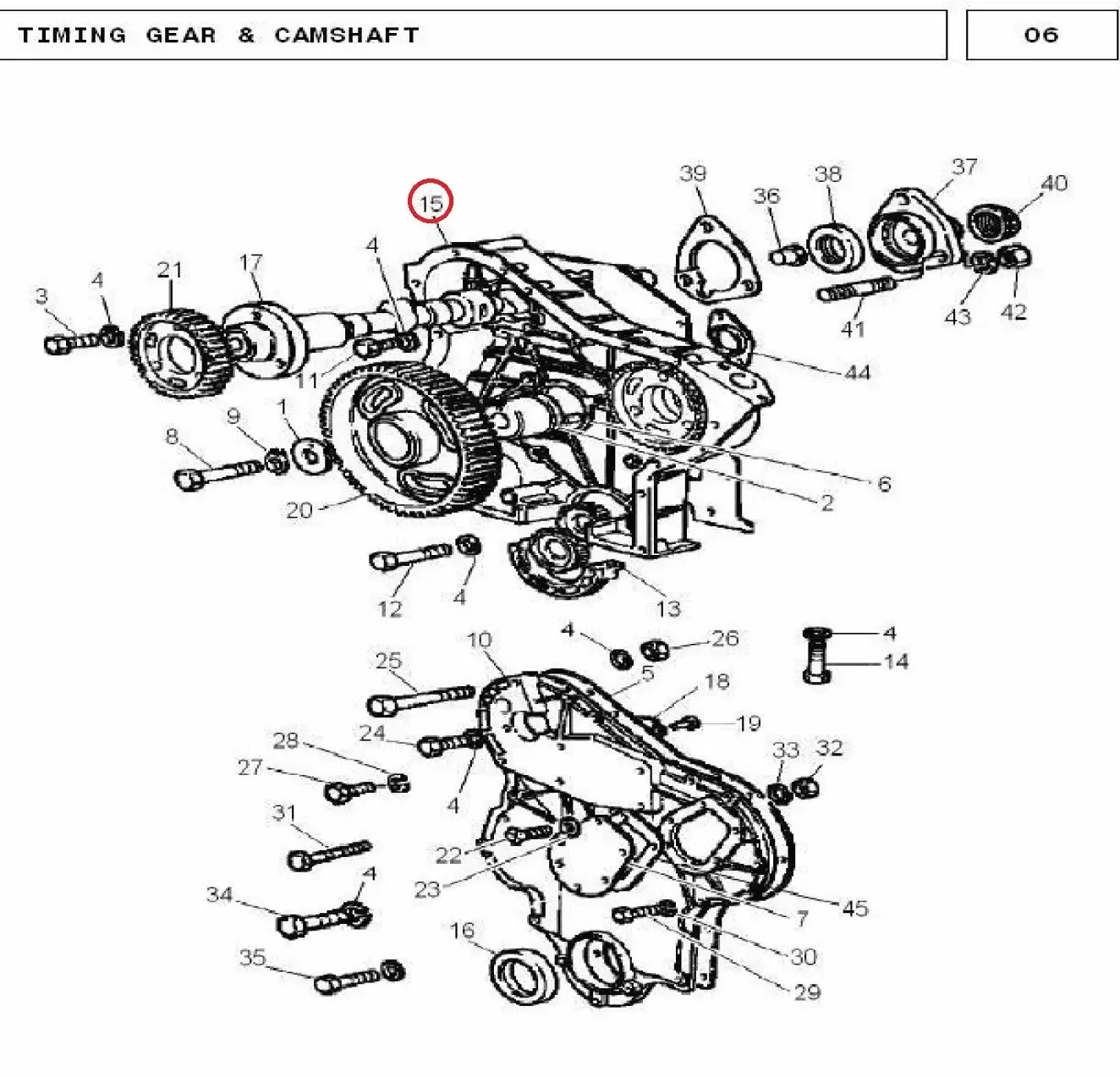 Diagram reference for Millat Massey Ferguson Tractor Spare Part CASETIMING 18064137161481 - Massey Ferguson tractor spare part