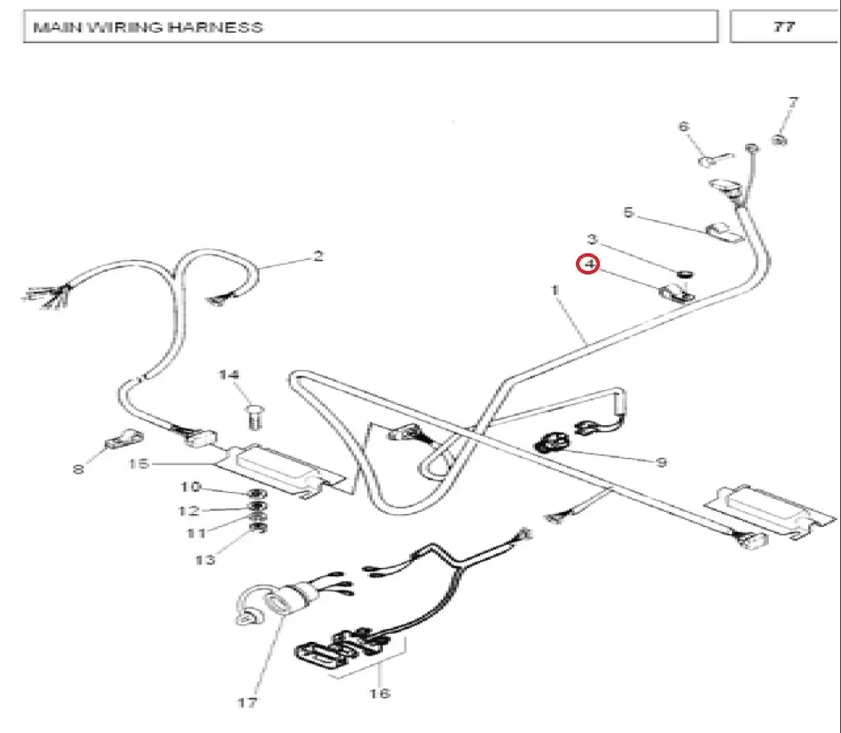 Diagram reference for Millat Massey Ferguson Tractor Spare Part CLIP 34055134055 - Massey Ferguson tractor spare part