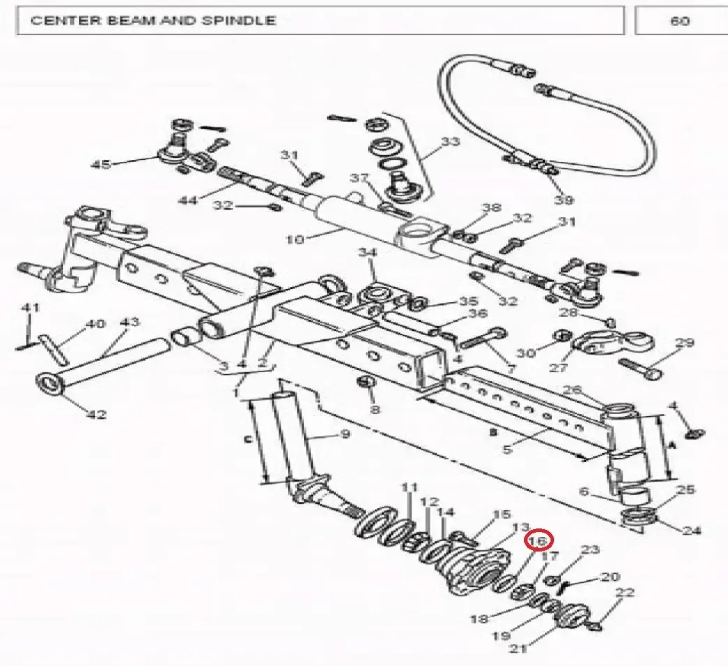 Diagram reference for Millat Massey Ferguson Tractor Spare Part 3 CUP BEA RING OUTER 1431031143103 - Massey Ferguson tractor spare part