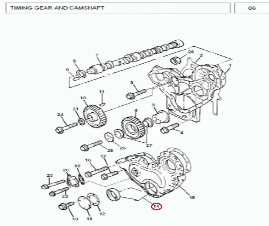 Diagram reference for Millat Massey Ferguson Tractor Spare Part 6 COVER TIMING 375183136137166401 - Massey Ferguson tractor spare part