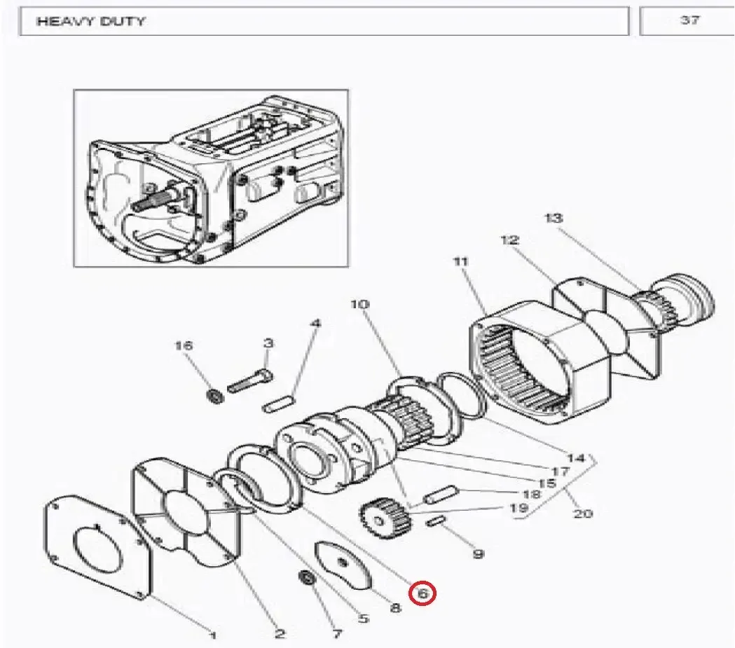 Diagram reference for Millat Massey Ferguson Tractor Spare Part 8 THRUST WASHER 1231981123198 - Massey Ferguson tractor spare part