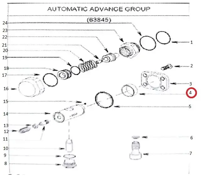 Diagram reference for Millat Massey Ferguson Tractor Spare Part CSA PISTON COLDADVANCE 1834011834037052 - Massey Ferguson tractor spare part