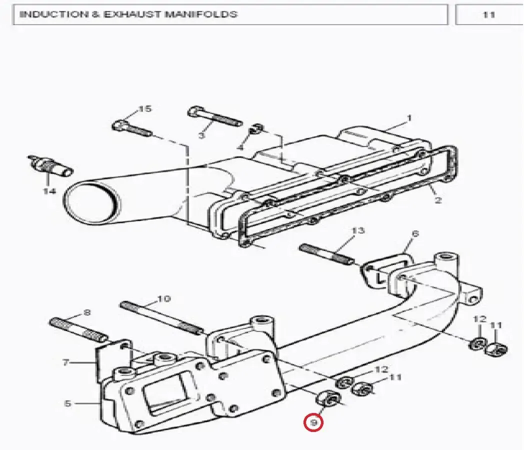 Diagram reference for Millat Massey Ferguson Tractor Spare Part CAP NUT 18510132813106 - Massey Ferguson tractor spare part