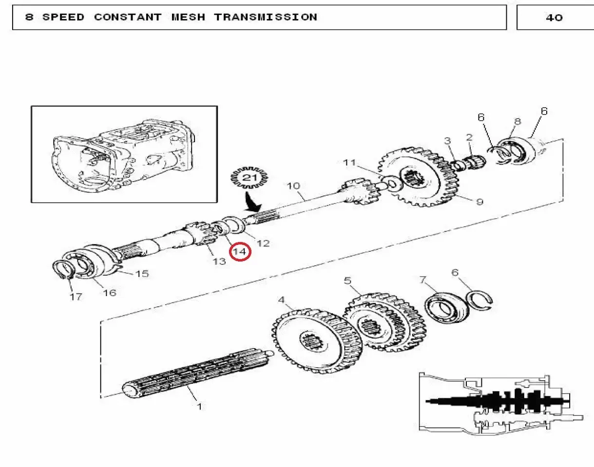 Diagram reference for Millat Massey Ferguson Tractor Spare Part SEAL OILCOUNTER SEAL SMALL 1409511860011 - Massey Ferguson tractor spare part