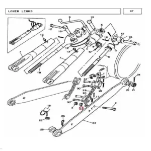 Millat Massey Ferguson Tractor Spare Part PIN CLEVIS 250471195396 - Massey Ferguson tractor spare part
