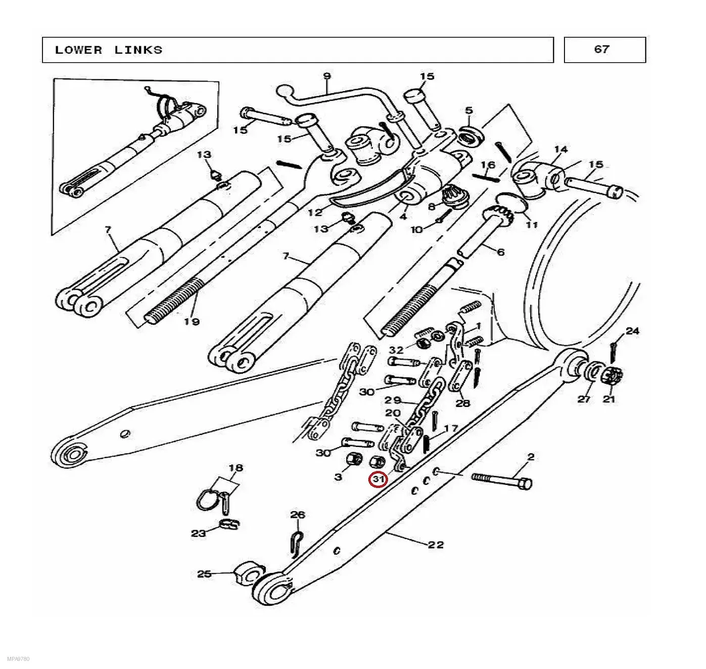 Millat Massey Ferguson Tractor Spare Part PIN CLEVIS 250471195396 - Massey Ferguson tractor spare part