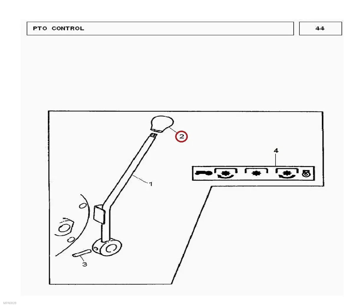 Millat Massey Ferguson Tractor Spare Part KNOBPTO LEVER 4900211877461 - Massey Ferguson tractor spare part