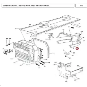 Millat Massey Ferguson Tractor Spare Part INSTPANELUPPER 23335123039 F - Massey Ferguson tractor spare part