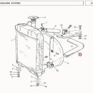 Millat Massey Ferguson Tractor Spare Part HOSE RADIATOR LOWER MF 240 2101311860374 - Massey Ferguson tractor spare part