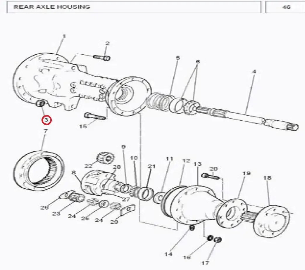 Diagram reference for Millat Massey Ferguson Tractor Spare Part 0 BOLT 1213 UNC 2 AL 1781035901103590 - Massey Ferguson tractor spare part