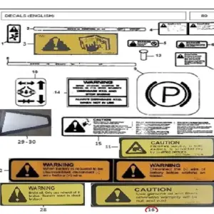 Millat Massey Ferguson Tractor Spare Part DECALWARNING 33044133044 - Massey Ferguson tractor spare part