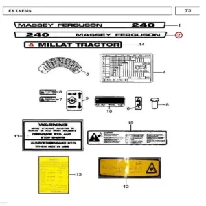 Millat Massey Ferguson Tractor Spare Part EMBLEMRH 2403302811681729 - Massey Ferguson tractor spare part