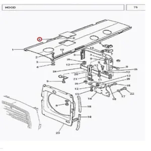 Millat Massey Ferguson Tractor Spare Part HOODDAMPER 23137123137 - Massey Ferguson tractor spare part