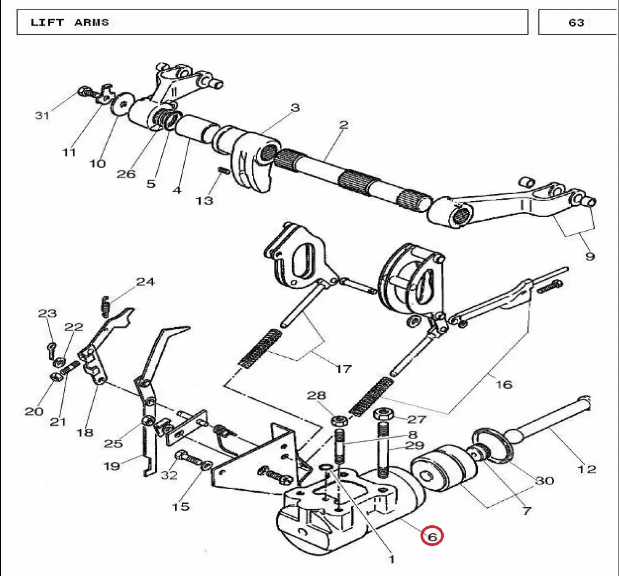 Diagram reference for Millat Massey Ferguson Tractor Spare Part CYLINDERRAM MF 240 2601513599900 - Massey Ferguson tractor spare part