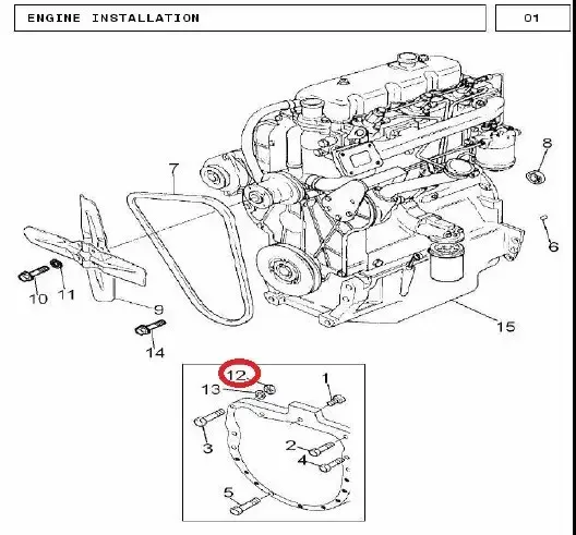 Diagram reference for Millat Massey Ferguson Tractor Spare Part NUT M 1218611118611 - Massey Ferguson tractor spare part