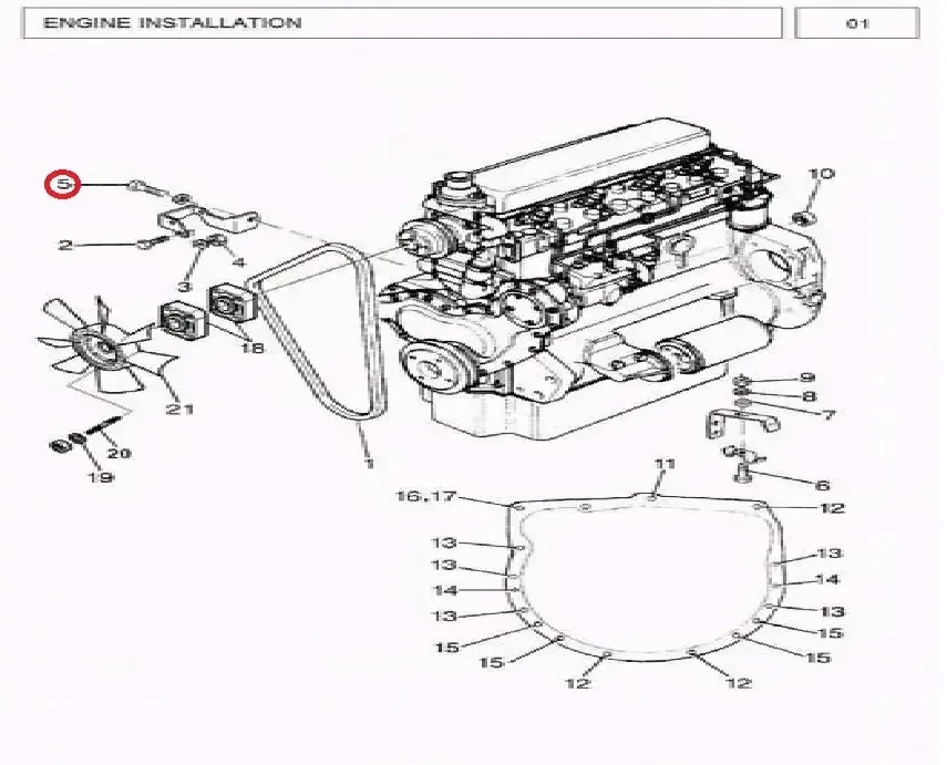 Diagram reference for Millat Massey Ferguson Tractor Spare Part 9 SCREW 3824 X 341831391183139 - Massey Ferguson tractor spare part