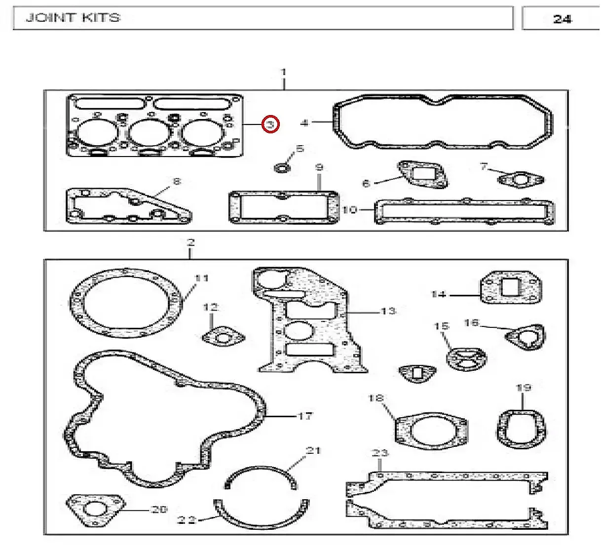 Millat Massey Ferguson Tractor Spare Part HEAD GASKET MF 240 1803913681000000 - Massey Ferguson tractor spare part