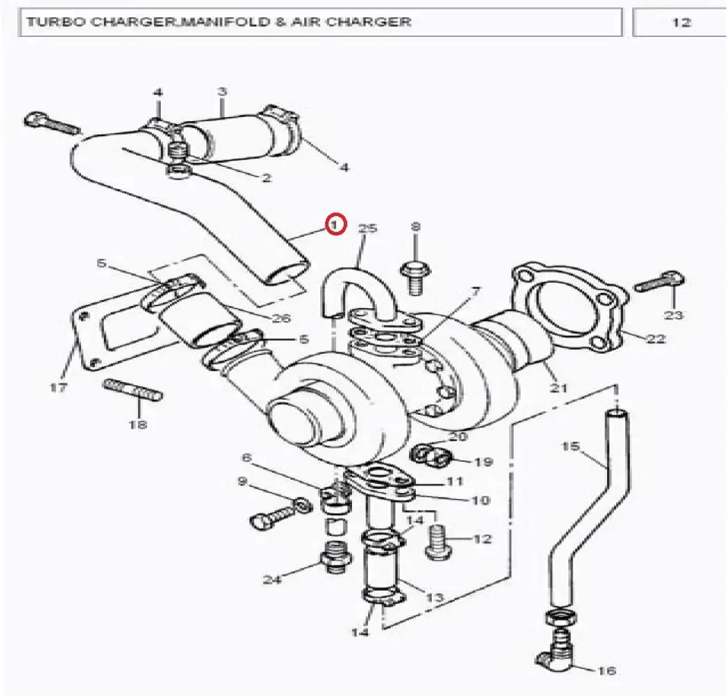 Diagram reference for Millat Massey Ferguson Tractor Spare Part 8 PIPE SILVER 1850081185008 - Massey Ferguson tractor spare part