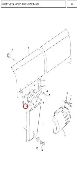 Diagram reference for Millat Massey Ferguson Tractor Spare Part 7 GUARDTURBO MF 360 2350171235017 - Massey Ferguson tractor spare part