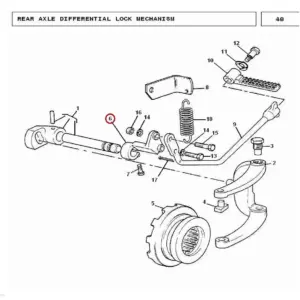 Millat Massey Ferguson Tractor Spare Part LEVER DIFFLOCK 1006611872599 - Massey Ferguson tractor spare part