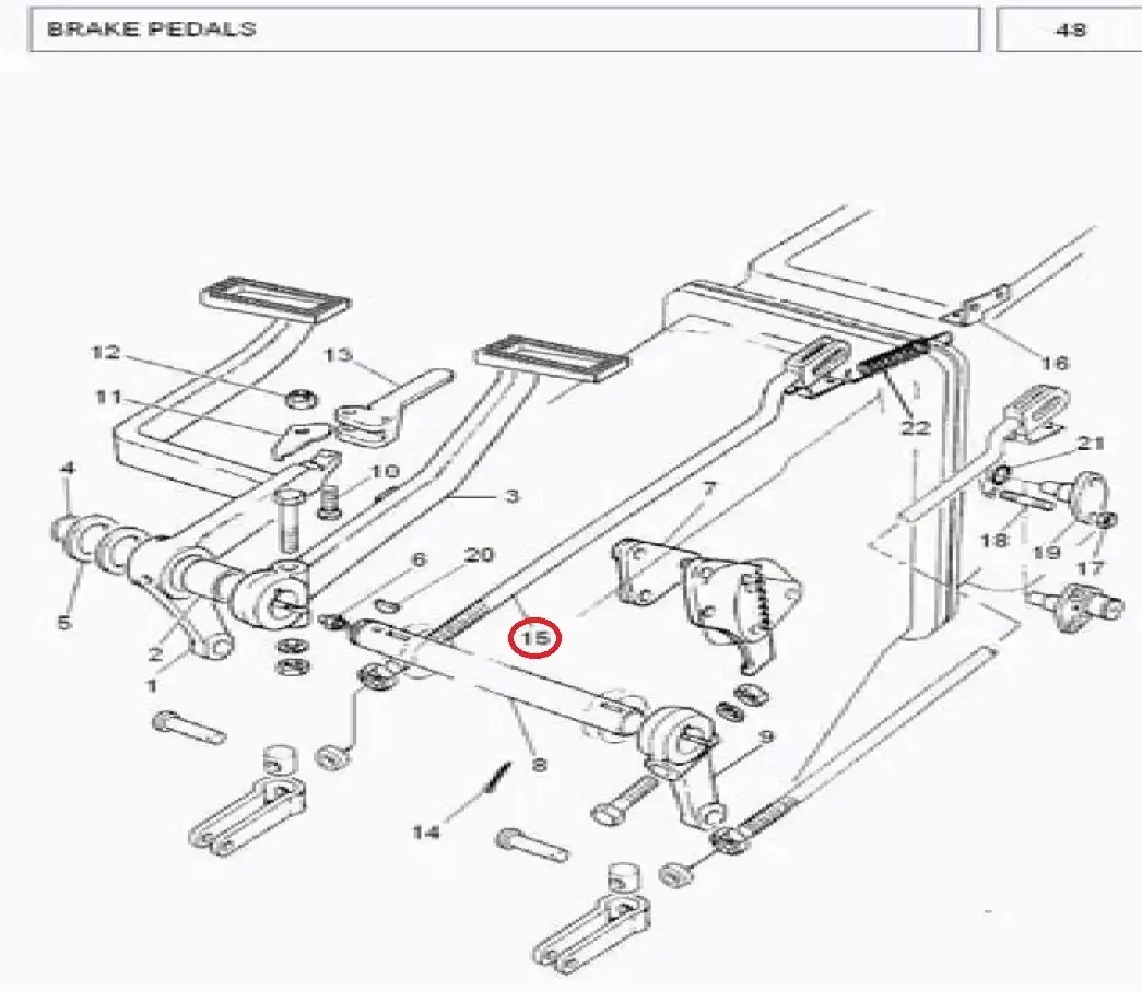 Diagram reference for Millat Massey Ferguson Tractor Spare Part 4 ASSY ROD YOKELARGE 1150041115004 - Massey Ferguson tractor spare part