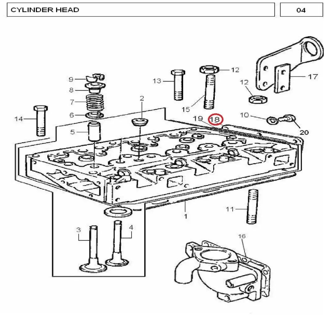 Diagram reference for Millat Massey Ferguson Tractor Spare Part PLATE HEADREAR 1817610940809 - Massey Ferguson tractor spare part