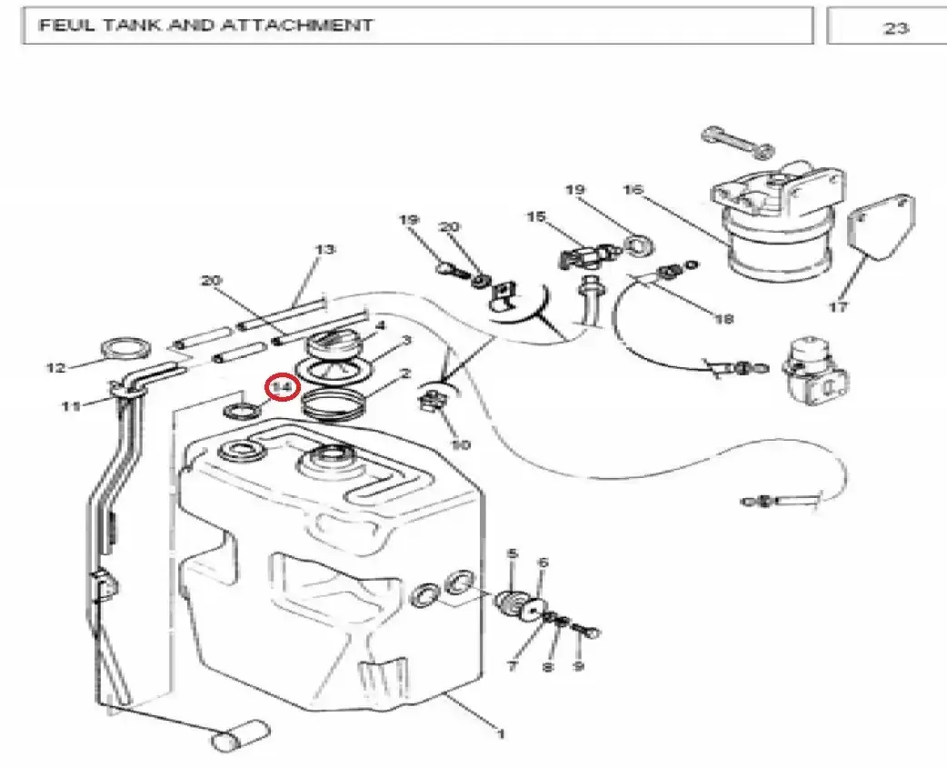 Diagram reference for Millat Massey Ferguson Tractor Spare Part 7 SEAL ING RING 1930071193007 - Massey Ferguson tractor spare part