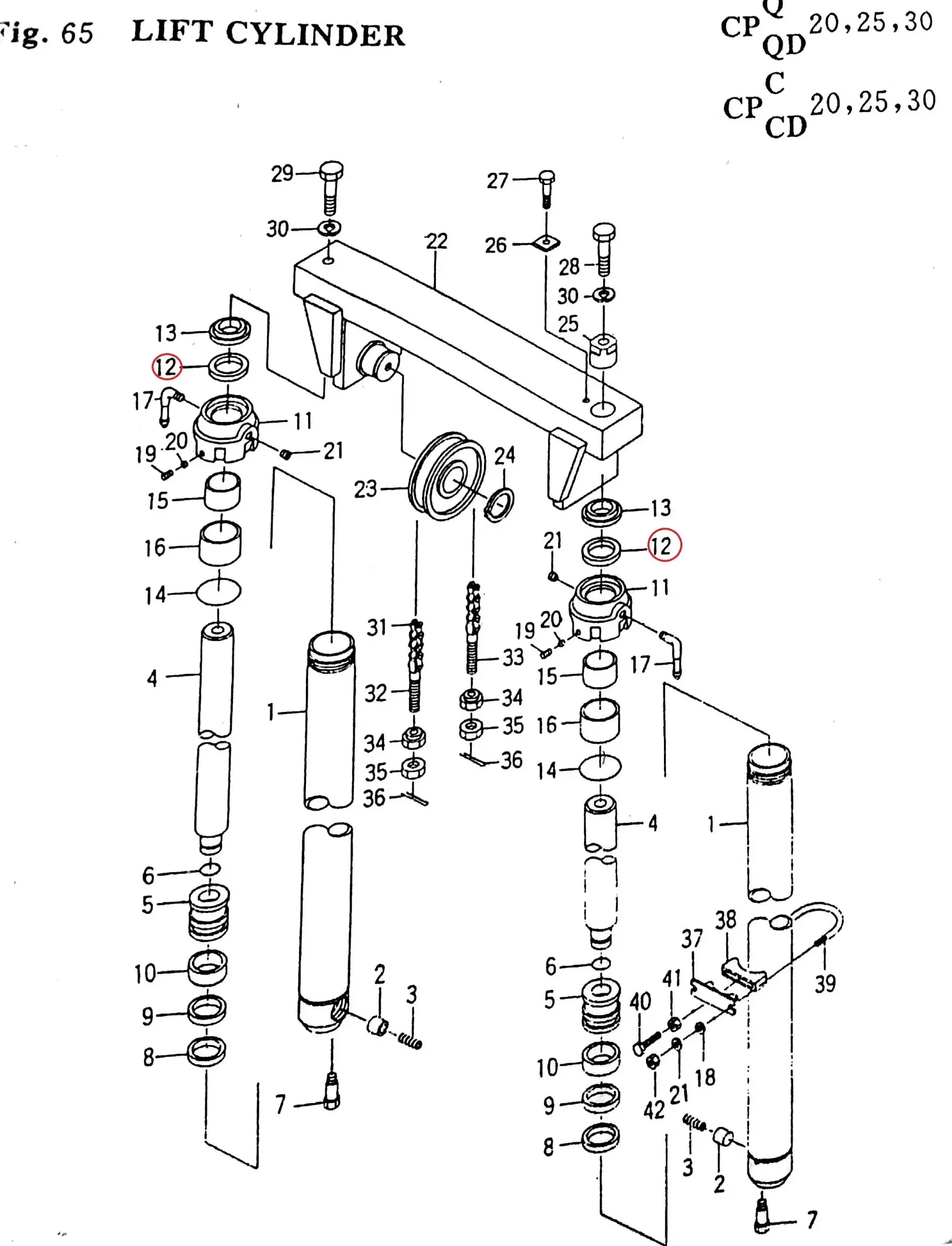 Diagram reference for Millat Massey Ferguson Tractor Spare Part D 28 B 842611 PACKING 8 D 28 B 842611 - Massey Ferguson tractor spare part