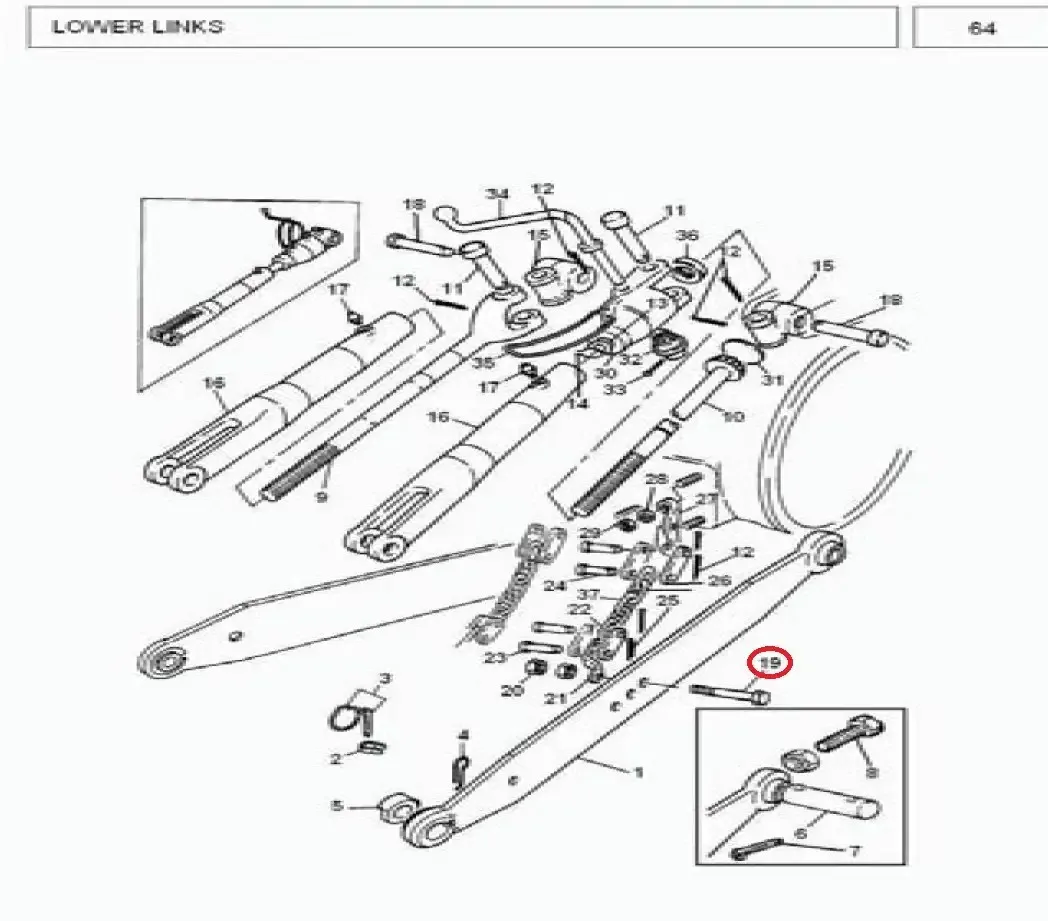 Diagram reference for Millat Massey Ferguson Tractor Spare Part 0 BOLT 2331301233130 - Massey Ferguson tractor spare part