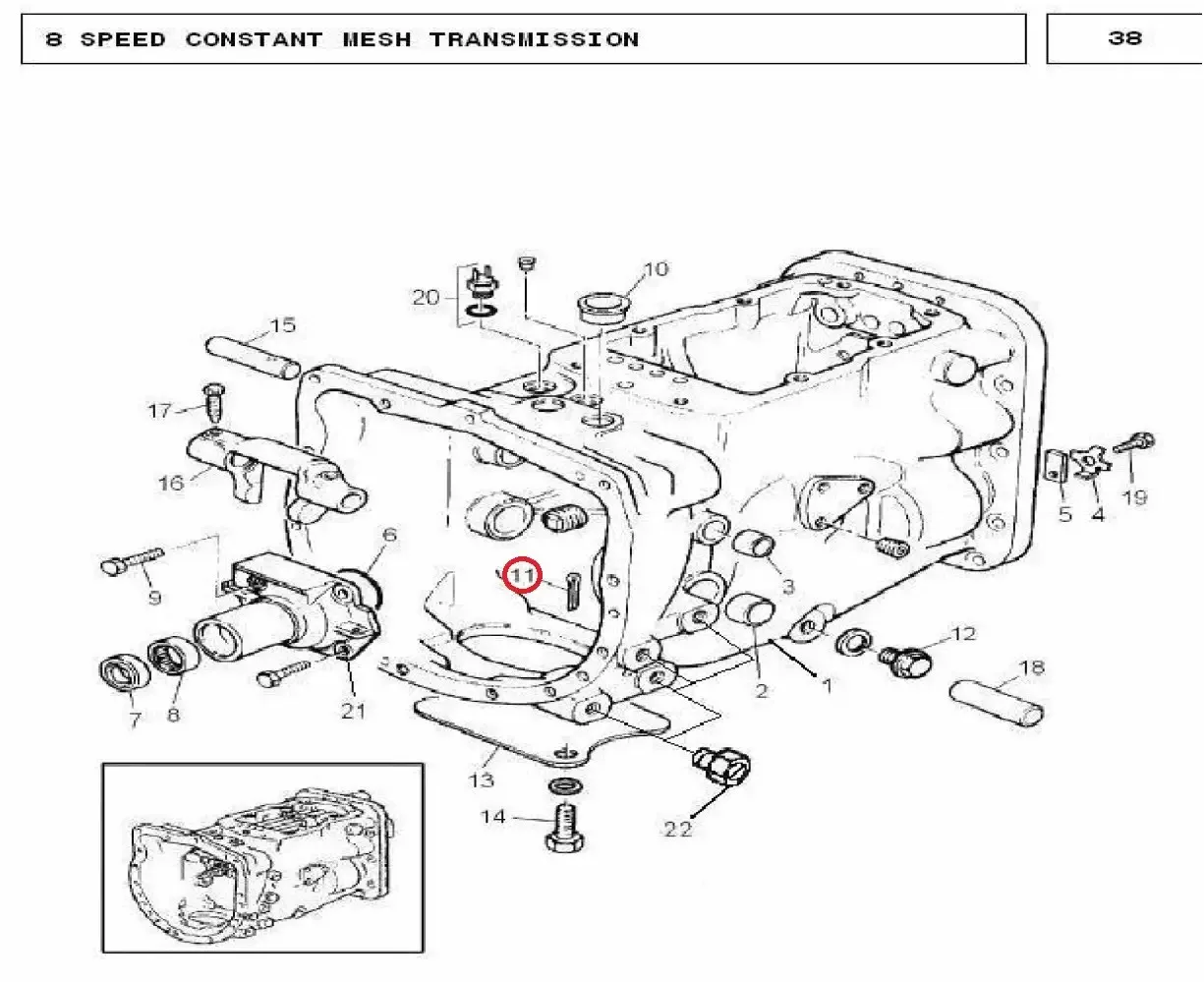 Diagram reference for Millat Massey Ferguson Tractor Spare Part PIN COTTER 12148112148 - Massey Ferguson tractor spare part