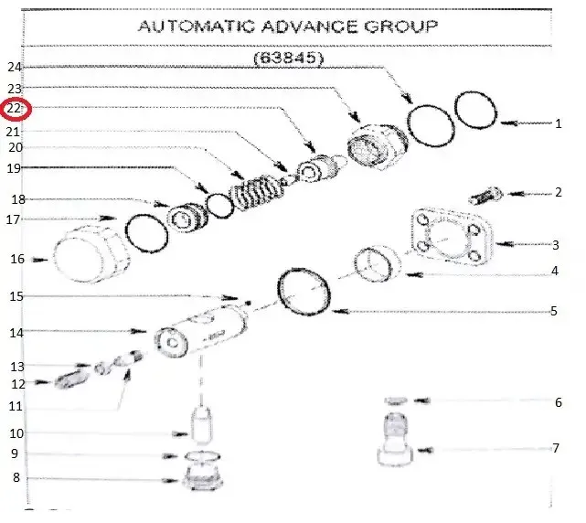 Diagram reference for Millat Massey Ferguson Tractor Spare Part LLA PISTON 1834111834137649 - Massey Ferguson tractor spare part