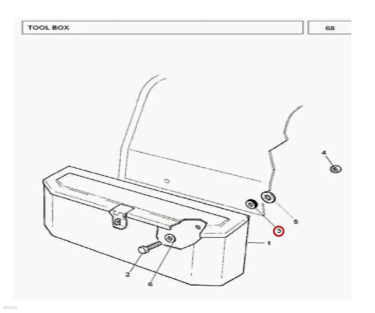 Millat Massey Ferguson Tractor Spare Part SPACERTOOLBOX 560051882690 - Massey Ferguson tractor spare part